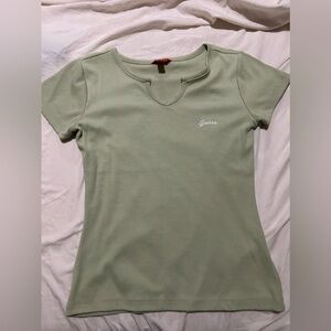 Lime green guess shirt